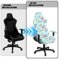 thumbnail image 5 of Xixirimido Gaming Chair Covers, 3D Printing Stretchable Computer Chair Slipcover Soft Non-Slip Gamer Chair Cover with Armrest Covers, Rabbit Floral Easter Egg Blue, 5 of 8