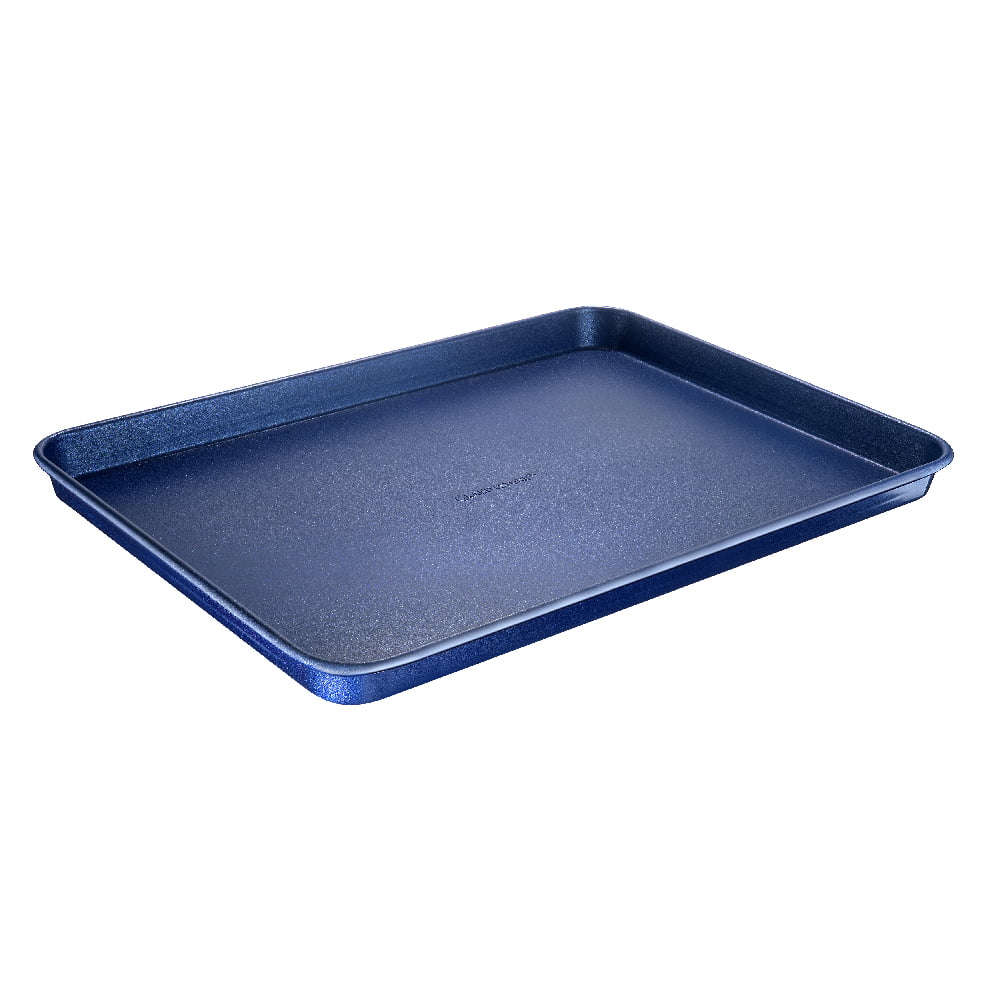 Muffin Pan Loaf Pan & Round Tray Dishwasher Safe XL Cookie Sheet Blue 0.8MM Gauge Granite Stone Diamond Bakeware 5 Piece Complete Nonstick Baking Set with Ultra Durable Mineral Coating,Heavy Duty 