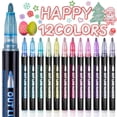 thumbnail image 1 of Marcadores GLOPUS 12 Plumones con contorno y glitter para niños, 1 of 8