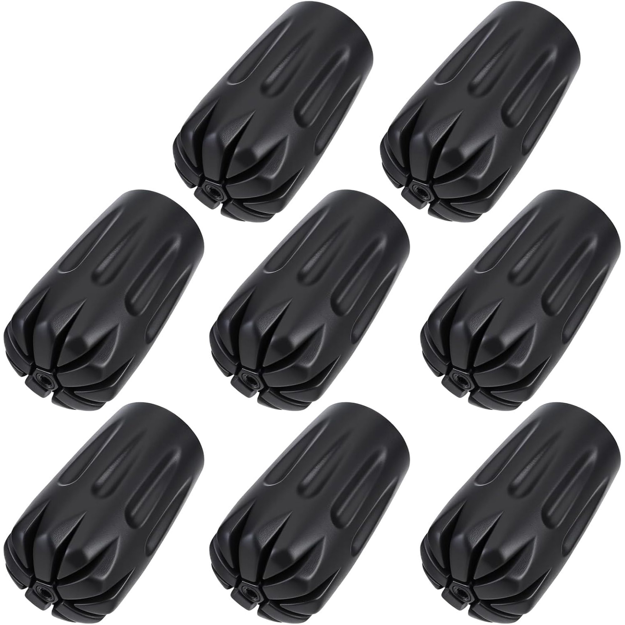8 Pack Heavy Duty Walking Stick Tips Trekking Pole Accessories Hiking Sticks Canes Reinforced Rubber Ferrules for Poles Cane Tip Protectors Cover Fit Non Slip Replacement Caps