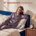 thumbnail image 5 of Ovios Queen Size All-in-One Floor Bed in a Box, 16.7" Upholstered Compressed Foam Mattress with Headboard, No Assembly Required, Blue, 5 of 8