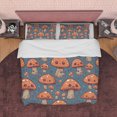 thumbnail image 1 of Juego de Cama Retro Champiñón Marrón, Funda Nórdica Rústica, Colcha Planta Vintage, 1 of 6