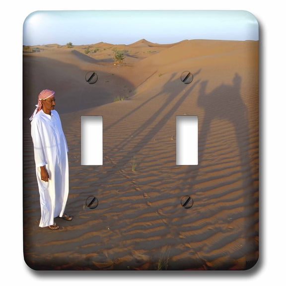 3dRose A desert safari is an exhilarating way of discovering Dubais natural beauties Camel ride at sunset - Double Toggle Switch (lsp_10064_2)