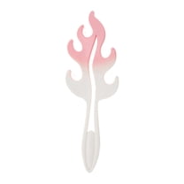 Unique Bargains 1 Pc Gradual Flame Hollow Comb Hair Brush Pink ABS Nylon