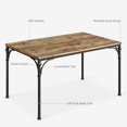 thumbnail image 2 of Dining Table Set - 5-Piece Metal and Wood Indoor Modern Rectangular Dining Table Furniture Set, Includes Kitchen Table and 4 Chairs, Suitable for Kitchen, Dining Room, Dinette, Breakfast Nook, 2 of 9