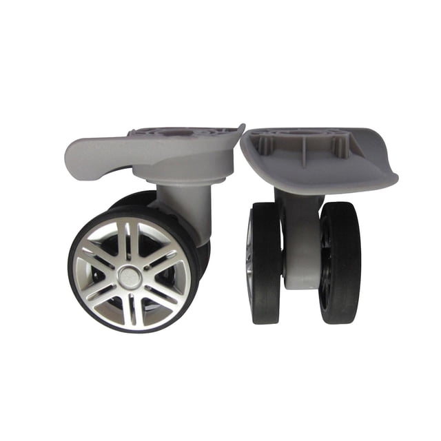 koolsoo 2 Pcs Roues de Valise Roulettes de Remplacement Pivotantes Gris Clair