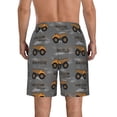 thumbnail image 3 of Naloa Construction Machines Men's Beach Shorts, Surfing shorts, Swim trunks, Quick Dry Swim Trunks for Surfing Beach Fun - Small, 3 of 9
