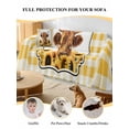 thumbnail image 4 of Yellow Yak Couch Cover, Sunflowers Checkered Elegant Pastoral Buffalo Sofa Cover Blanket for 2 Seat Cushion, Sectional Sofa Slipcover Furniture Protector for Living Room Bedroom 71''x102'', 4 of 9