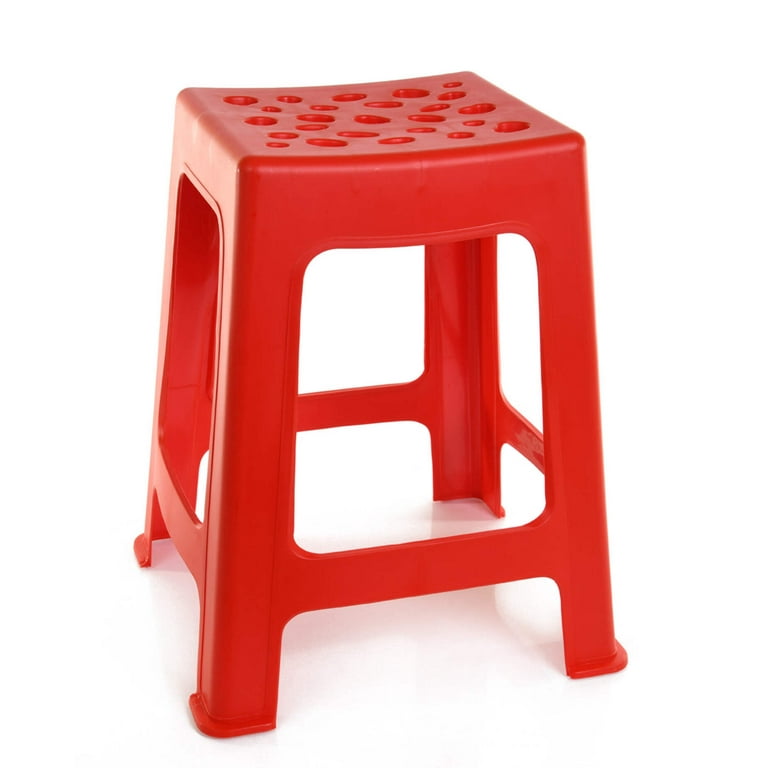 Mintra Home Light Duty Plastic Stools, 18in Height, 2 Pack Mintra Home Light Duty Plastic Stools, 18in Height, 2 Pack
