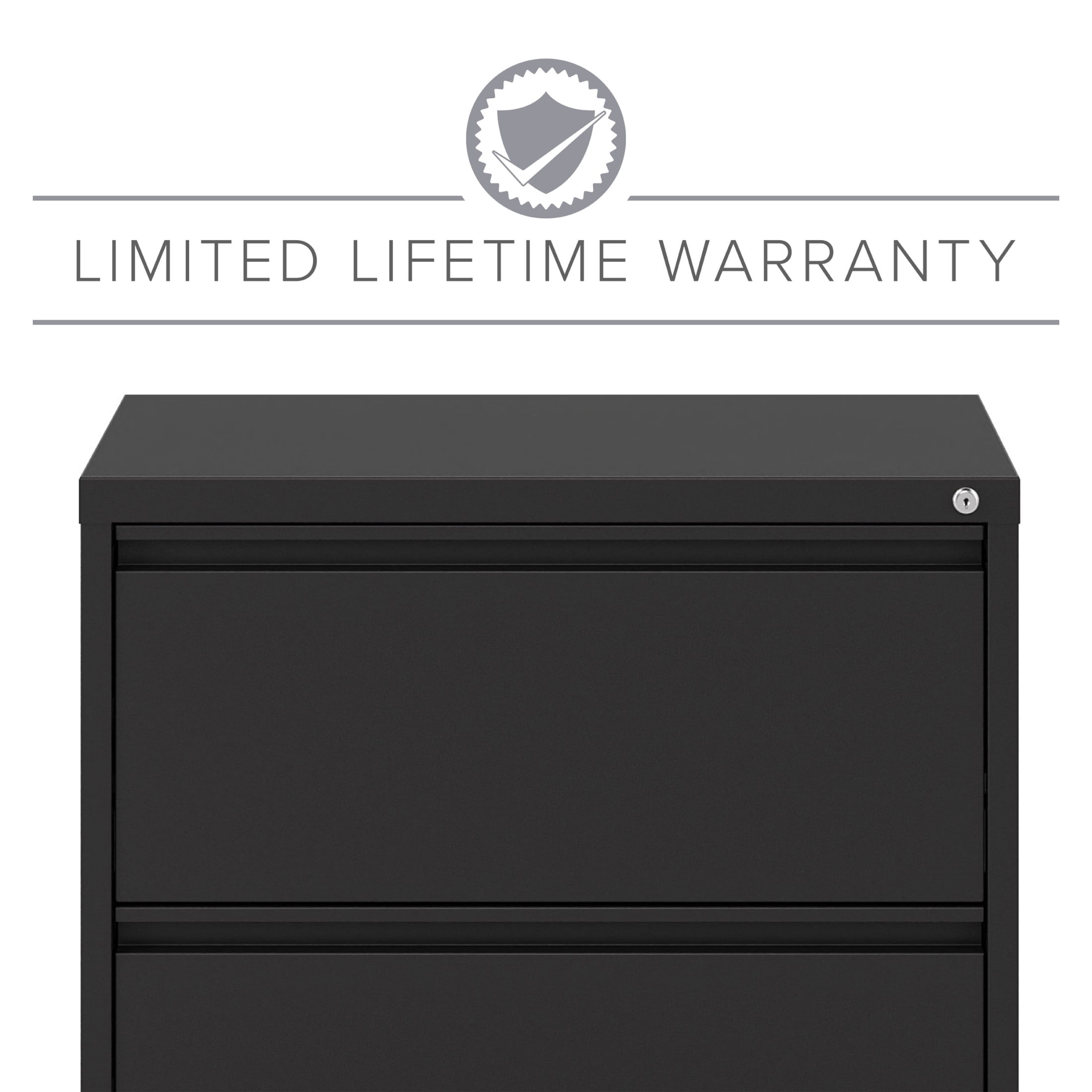 Hirsh 30 inch Wide 2 Drawer Metal Lateral File Cabinet for Home and Office, Holds Letter, Legal and A4 Hanging Folders, Black