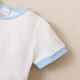 thumbnail image 5 of 2T Toddler Baby Boys Clothes Baby Boys Summer Outfits 2-3T Toddler Boys Short Sleeve Round Neckline Top Shorts 2PCS Set White, 5 of 7
