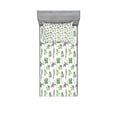 thumbnail image 2 of Leaves Bedding Set with Sheet & Covers, Watercolor Style Foliage Composition Woodland Elements from Spring Season, Printed Bedroom Decor 2 Shams, 4 Sizes, Lilac Green and Brown, by Ambesonne, 2 of 3