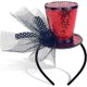 thumbnail image 1 of Mini sombrero de copa con lazo adecuado para niñas y mujeres, fiestas temáticas, carnaval, Halloween, accesorios, una diadema., 1 of 1
