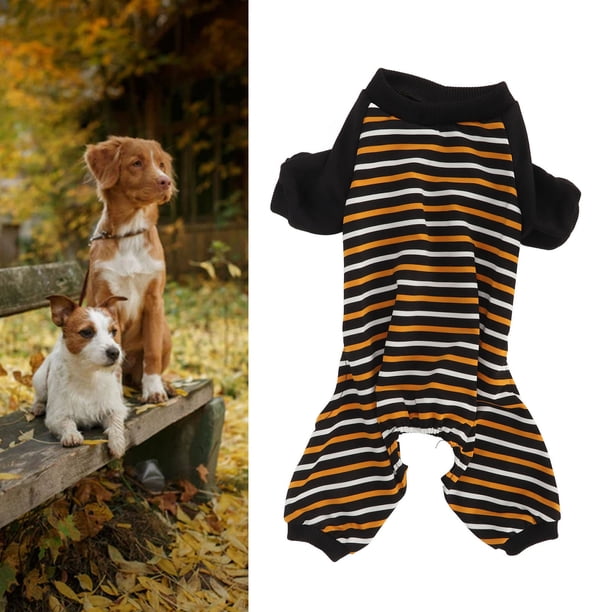 Pijamas para Perros a Rayas Material Suave Camisa Elástica para Perros Material Cómodo Disfraces para Perros 4 Patas Mono Ropa para Perros Ropa de Uso Diario ANGGREK Otros