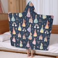 thumbnail image 5 of Dark Blue Little Princess Pattern Hooded Bath Towel，60"x35" for Ages 3 To 12 Kids, Quick Dry Lightweight Soft Microfiber Hood Beach Towel Cover Up for Kids, 5 of 7