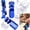 Blue, variant on EQthropy Aluminum Stair Gauge, Anti-Wobble Hex Base Carpentry Layout Tool with Belt Clip, Framing Square Stop for Rafter & Saw Guide, Blue
