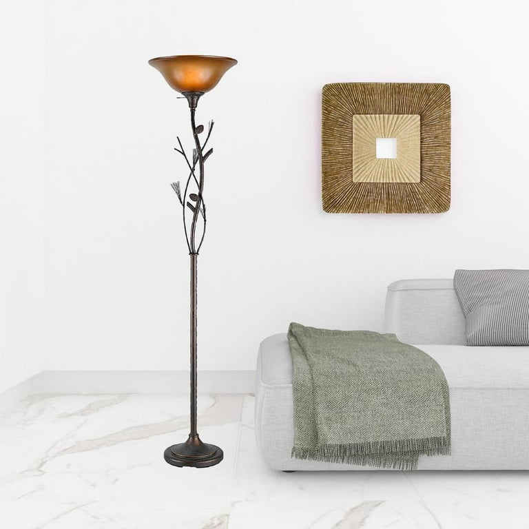 HomeRoots Torchiere Floor Lamp