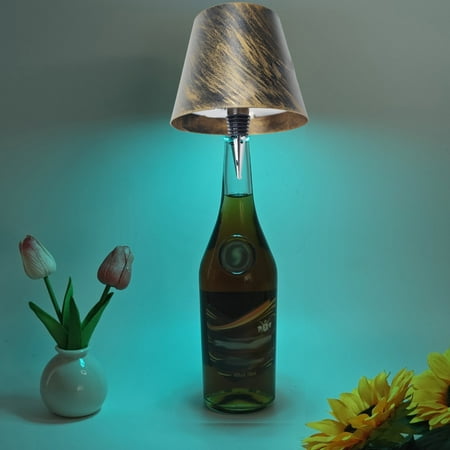 

Hezzwei Wine Bottle Light Dimmable Wine Bottle Light Control Cordless Lamp USB Rechargeable Lamp Decorative Wine Bottle Nightlight Suitable For Bar Bedroom Party DIY Decoration