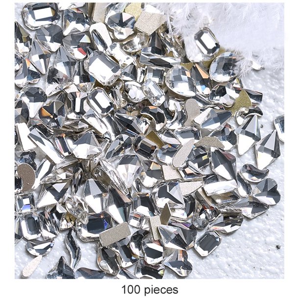 100 Uds mezcla de diamantes de imitación cristal AB encanto lujo Nail Art Flatback gemas para decoración de uñas 3D brillo manicura uñas gemas DIY 2021 Tan Jianjun unisex