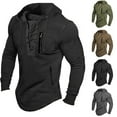 thumbnail image 4 of Fashion Mens Tactical Hoodie Military Hooded Sweatshirt Outdoor Pullover Vintage, 4 of 9