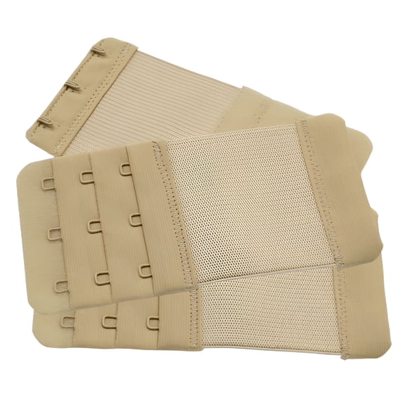 TELOLY Bra Extender 3 Hook Bra Extension Strap Soft Stretchy, Bra Accessories Elasticated Elastic Band Pack of 3