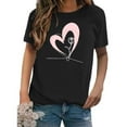 thumbnail image 4 of ICHUANYI Women's Summer Love Print Short Sleeve T-shirt Shirts Valentine's Day Tops Cloth New Trending, 4 of 4