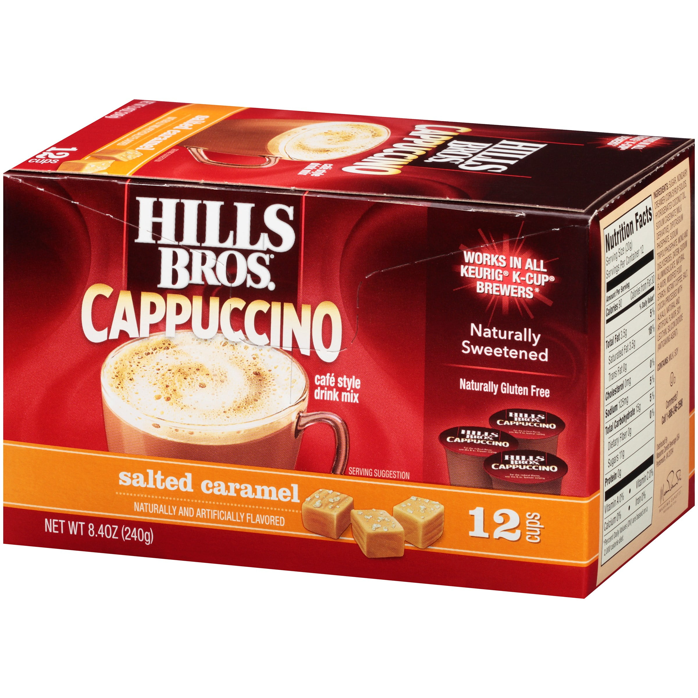 Hills Bros.® Instant Cappuccino Salted Caramel Light Roast Coffee Mix, 14  oz Canister