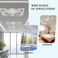 thumbnail image 6 of 4 Pack Watercolor Flower Fluorescent Light Covers for Ceiling Lights Kingfisher Butterfly Teal Text Bottom Magnetic Ceiling Light Covers Overhead Light Filters for Office Classroom Home, 6 of 9