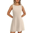 thumbnail image 3 of Women's Summer A-Line Sleeveless Boat Neck Mini Dress Party Club Little Short Dresses, 3 of 8