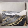 thumbnail image 3 of Marble Black Throw Pillow Cover 20 x 30 Inch Decorative Pillow Cover Modern Luxury Gold Nature Texture Lumbar Pillowcase Seasonal Rectangle Cushion Case for Couch Sofa Bed Living Room, 3 of 7