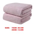 thumbnail image 3 of Soft Coral Velvet Luxury Towel Set of 2, Hotel Quality, Quick Drying, Highly Absorbent Bath Sheets, 29.5" x 13.8" Large Bath Towels, for Home, Gym, Hotel, Spa, Travel, Daily Use, 3 of 5