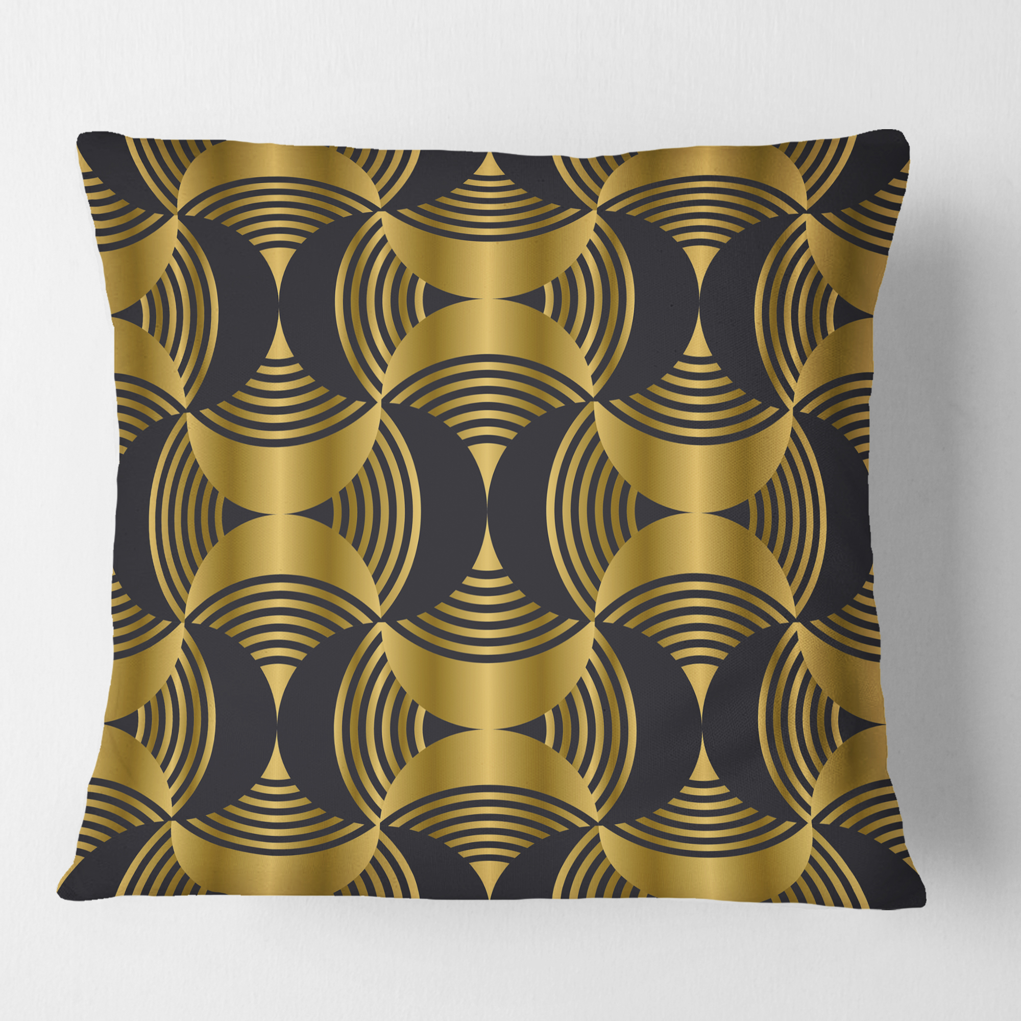 Designart Art Deco style modern pattern' Mid-Century Modern Throw Pillow - 18x18