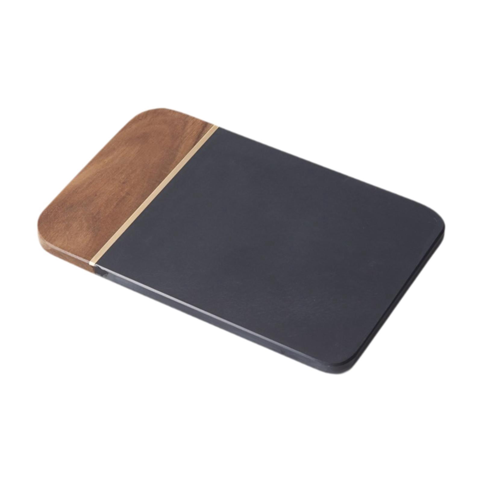 TISHITA Breadboard Cutting Board Sturdy Multipurpose Tableware Serving Platter Vegetable Chopping Board for Coffee Shops Hotel Bakery Black