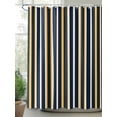thumbnail image 2 of Fsddascl Orange Navy Blue Shower Curtain Set - 54" x 78" Washable Bathtub Curtain with 12 Hooks, Modern Abstract Vertical Striped Waterproof Fabric Stall Shower Curtains for Bathroom/Bathtub Décor, 2 of 6