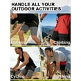 thumbnail image 4 of Pdbokew 6-Zipper Pocket Men's Hiking Shorts - Quick-Dry & Durable Outdoor Climbing Shorts with Contrast Color Design Red L, 4 of 8