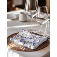 thumbnail image 6 of Purple Brown Spring Floral Cloth Napkins Set of 6 Reusable Dinner Napkins, Watercolor Blooming Botanical Summer Cocktail Napkin Washable Table Napkins for Wedding/Holiday Party/Baby Shower 20"x20", 6 of 7