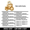 thumbnail image 2 of Tractor Farm Vehicle Wood Mini Charms Shapes DIY Craft Jewelry - With Hole - 14mm (26pcs), 2 of 7