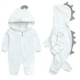 thumbnail image 3 of WIBACKER Infant Baby Boys Girls Dinosaur Costume Hooded One-Piece Romper Toddler Halloween Outfit Clothes, 3 of 8