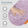 thumbnail image 3 of Walensee Contour Rug Shag Bath Rug, Non Slip Bath Mat for Bathroom, 20"x24", Lavender, Machine Wash, 3 of 9