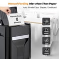 thumbnail image 5 of Home Office Paper Shredder 120 Sheet Auto Feed Cross Cut P-4 Security 60 Min Non-Stop 5.28 Gallon Heavy Duty with Casters, 5 of 10