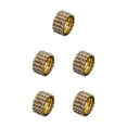 thumbnail image 1 of Guardoinrt Exquisite Inlaid Ring Durable Alloy With Shimmering Diamonds For Luxurious Feel golden 4 rows 5Set, 1 of 6