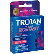 الواقي الذكري المزدوج النشوة TROJAN 3 ea (1pack)