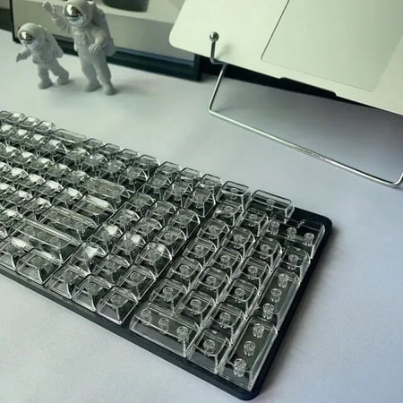 Keys Crystal Transparent ISO Layout Keycaps For MX Switch Mechanical Gaming Keyboard CBSA Profile backlit RGB Key Caps GK61