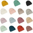 thumbnail image 7 of Unisex Winter Autumn Knitted Hats Portable Warm-keeping Beanie Cap Comfortable Warm Soft Accessory Outdoor Activity Party Green, 7 of 7
