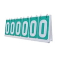 thumbnail image 1 of Almencla Sports Scoreboard 6 digits Score Keeper Scoring Board Table Score Flip Score Board for Soccer Volleyball Table Tennis Green, 1 of 8