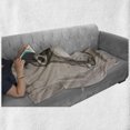 thumbnail image 6 of Sloth Soft Flannel Fleece Blanket, Cartoon Sloth Meditates Lotus Position Relax Lifestyle Comic Inspirational, Cozy Plush for Indoor and Outdoor Use, 50" x 70", Warm Taupe Sage Green, by Ambesonne, 6 of 6