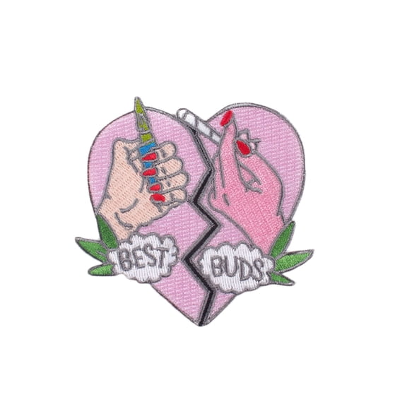 Ysmzzmsy 1 PCS Heart shaped patch Iron On or Sew On Embroidered  Patch
