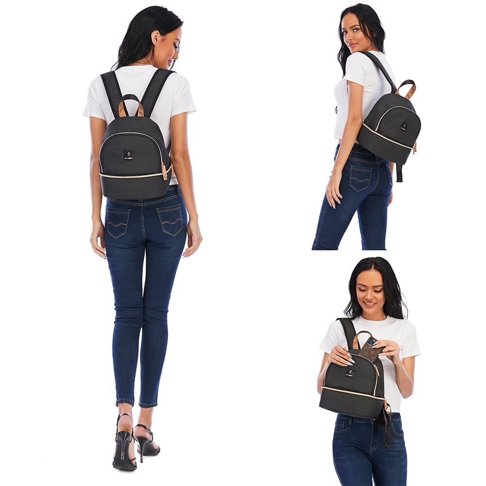 Breast Pump Bag Backpack - Cooler and Moistureproof Bag Double Layer for Mother Baby Bottle Breast Milk Pump Outdoor Working Backpack