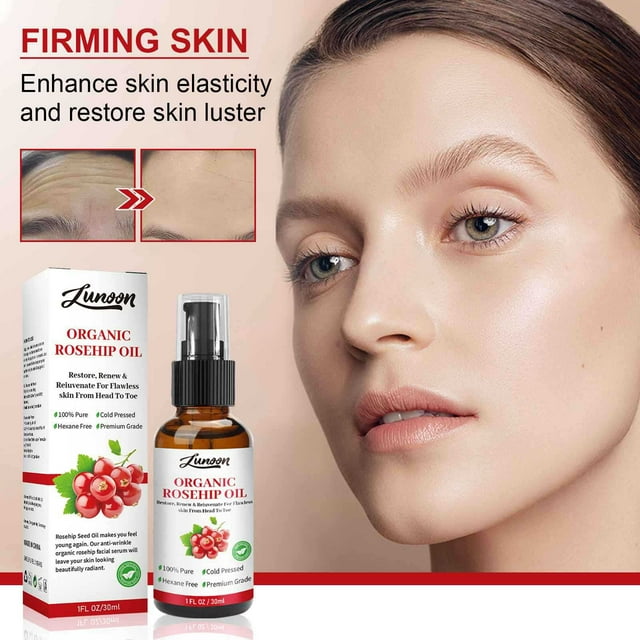 Huile Essentielle d'Églantier Biologique Anti-âge Anti-Rides Éclaircissante pour la Peau