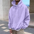 thumbnail image 4 of Valora Men Winter Outfit Versatile Everyday Hoodies And Sweatshirts For Men Crafted For Comfort And Style Ideal For Autumn And Winter Daily Casual Wear Purple L, 4 of 6